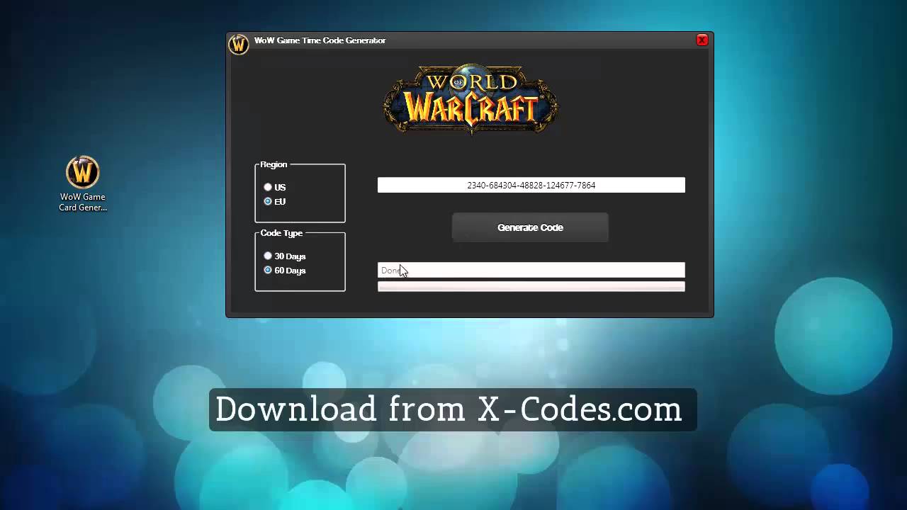 World of warcraft code generator